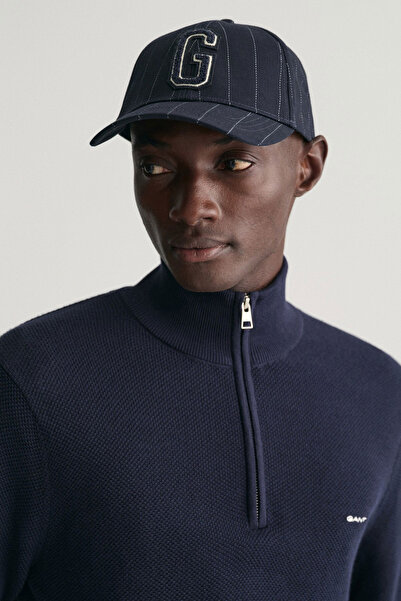 Gant Erkek Regular Fit Yarım Fermuarlı Kazak - Lacivert