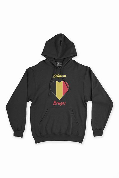 Cix Hanorac Bruge Black Heart - Hanorac cu steagul Belgiei