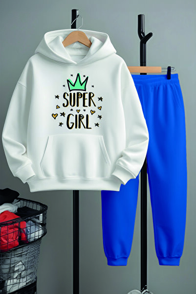 MYADA Set de trening Super Girl Heart Printed Bottom Top 22437-3