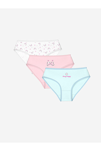 LC Waikiki Lcw Kids Printed Girls' Panties 3-Piece