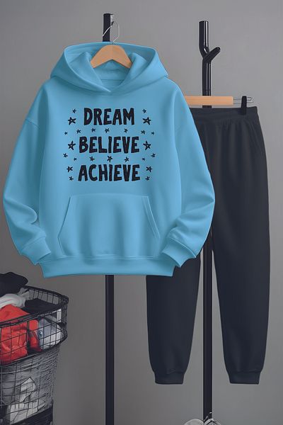MYADA Set de trening cu imprimeu Dream Believe Achieve 22437-4