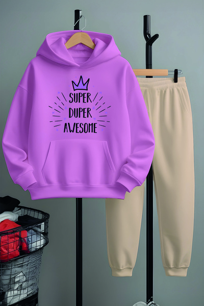 MYADA Super Duper Awesome Štampano donji i gornji deo trenerke set 22437-7