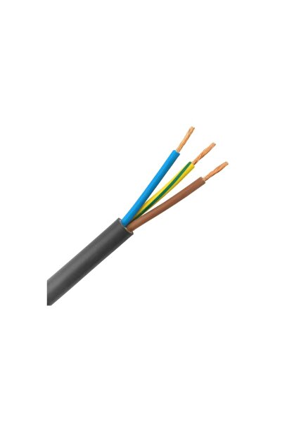 ÖZNUR ÖZNUR 3*1,5 TTR KABLO / SİYAH RENK / TAM BAKIR / 3 METRE