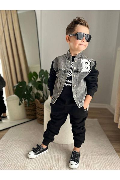 Yavrumsa Costum de jachetă pentru băiat în stil sport