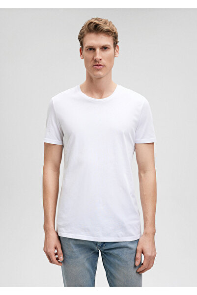 Mavi Organik Pamuk Beyaz Tişört Slim Fit / Dar Kesim 066901-620