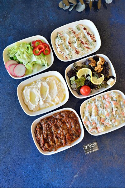 şirineşyalarım Porselen 6 lı Maxi Meze Tabak