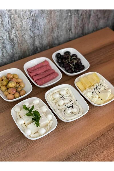 Tekbir Porcelain 6-Piece Small Appetizer Plate