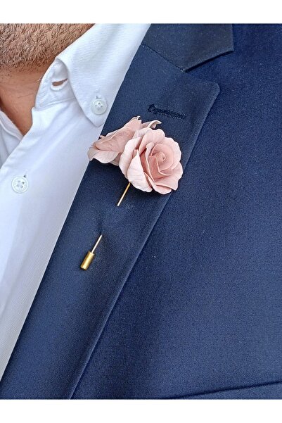 CREATİVESHOP Gül Sağdıç Damat Yaka İğnesi, Damat Yaka Çiçeği, Düğün Aksesuarl...