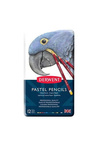 Derwent Pastel Pencil Set 12 Pieces Tin Box