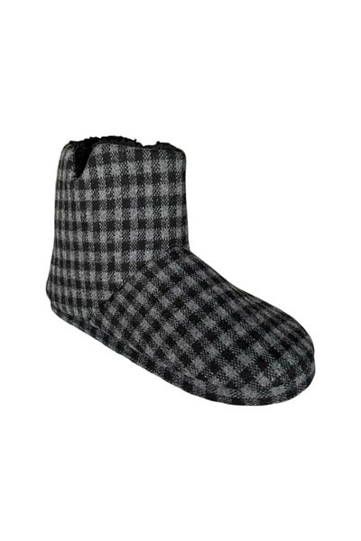 Liger Χειμερινές Ανδρικές Παντόφλες Home Boots ΜΑΥΡΟ - ΚΑΠΝΙΣΤΟ