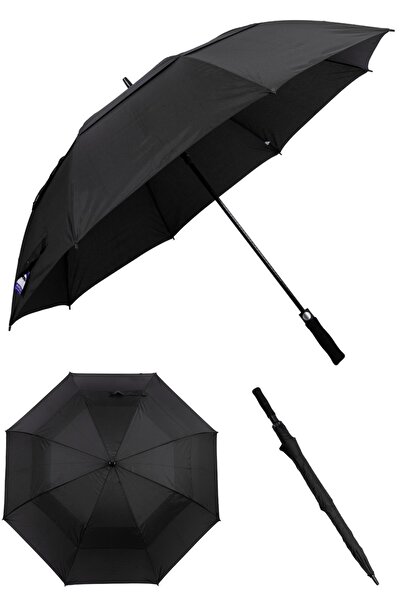 Marlux 1. Sınıf Kaliteli Protokol Şemsiye Düz Sap Rüzgar Korumalı Fiber Tel 1...