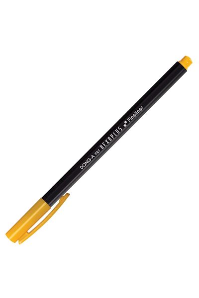 Dong-A Hexaplus Fiber Tip Fineliner Pen Yellow No:5