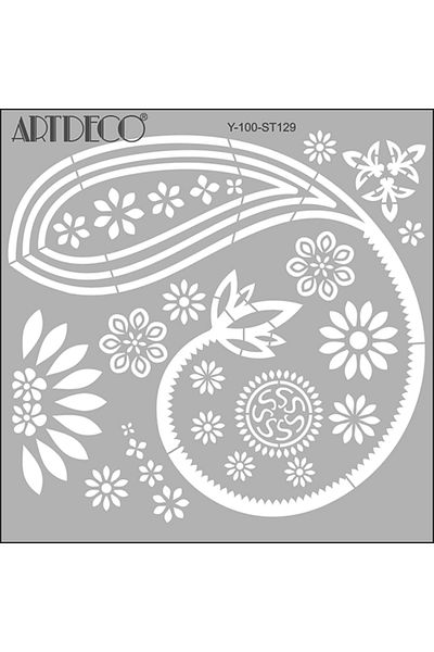 Artdeco Stencil 30x30cm Shawl Pattern 129