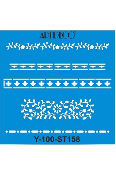 Artdeco Stencil 30x30cm Thin Border 158