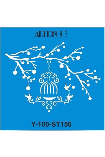 Artdeco Stencil 30x30cm Cage on the Branch 156