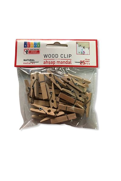 Südor Bs129 Wooden Peg Large 3.5 Cm 25 Liters Natural