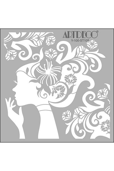 Artdeco Stencil Flower Girl 30x30cm