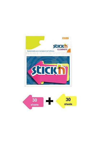 Gıpta 21141 76x50 Arrow Shaped Adhesive Note Holder 2 Colors Neon 60 Yp