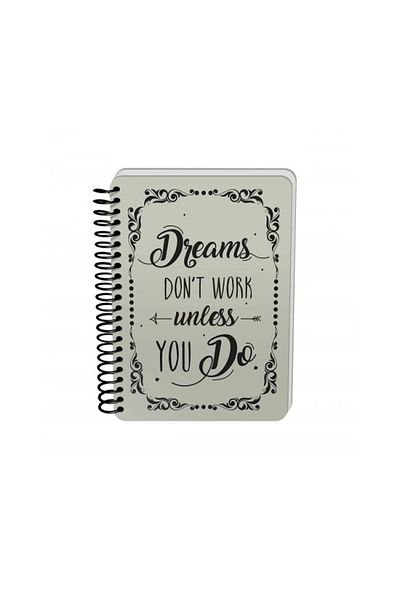 DEFFTER Raw And Grey / Dreams Hard Cover Spiral Unlined Notebook