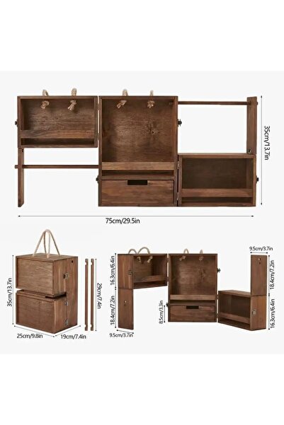 Ender Ahşap Katlanabilir Kamp Dolabı, Katlanabilir Dolap, Kamp Dolabı