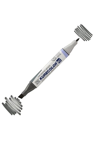 Zig Zıg Kurecolor Kc-3000 838 Twin S Marker Pen Mid Gray