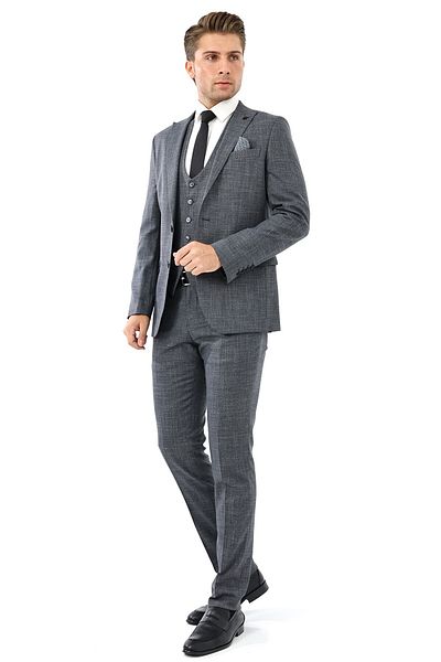 Presto بدلة Slimfit للرجال مع سترة 6 Drop Smoke 786-011