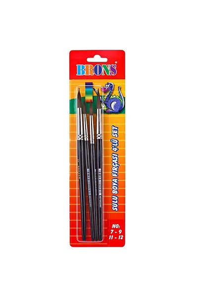 Brons Br-617 Σετ πινέλο ακουαρέλας 4 τεμαχίων 145/7-9-11-12