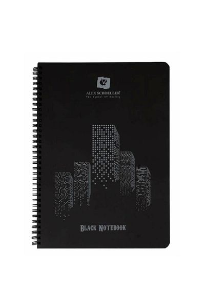 Alex Schoeller Alex Spiral A4 Pp Cover Black Notebook 60ypAlx-1944