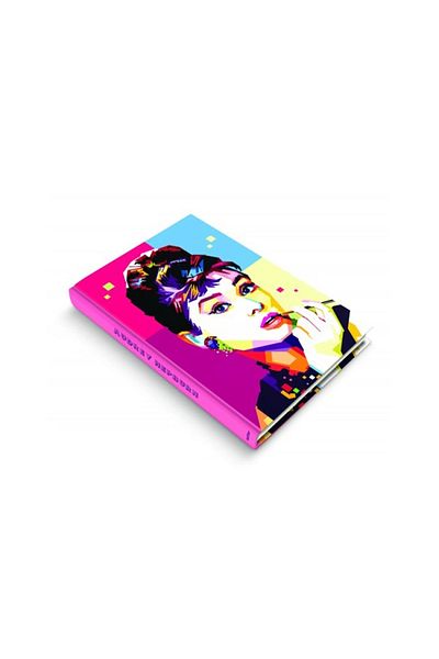 DEFFTER الفن البوب / أودري هيبورن 14x20 غطاء صلب دفتر ملاحظات مبطن