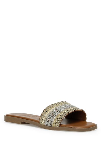 İnci Γυναικείες flat παντόφλες Milan 3FX Gold