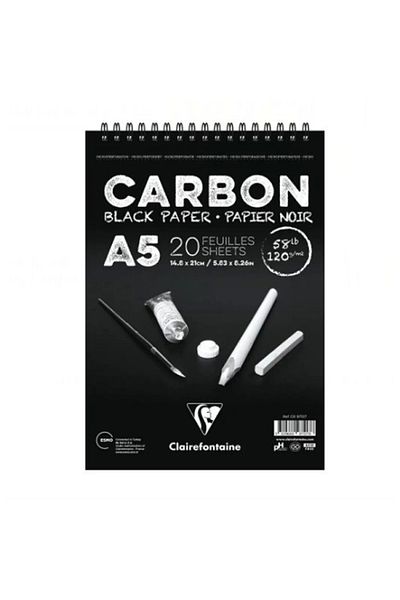 Clairefontaine Esmo Cr 97517 Carbon Black A5 Top Spiral Black
