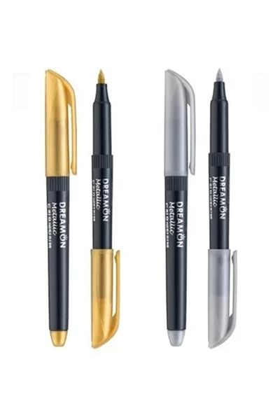 Lineplus Felted Pen Brush Tip Dreamon Silver 12 Pack / Lineplus