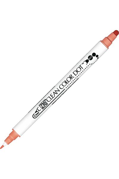 Zig Clean Color Double Tip Dot Pen Tc-6100 207 Island Coral