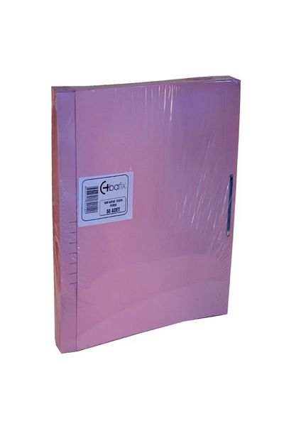 Bafix Pink File Cardboard - Pack of 50 Full Covers / Bafix