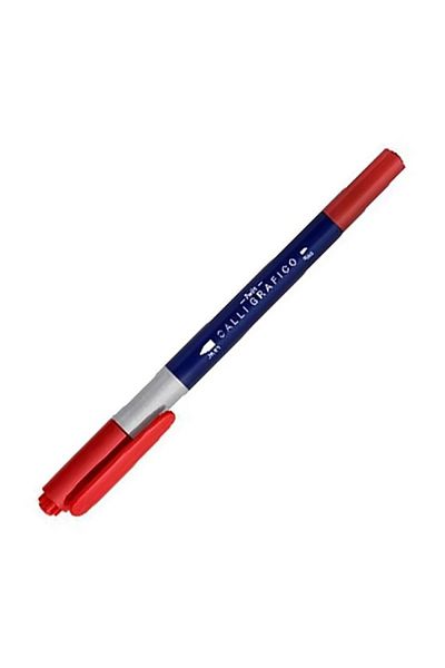 Dong-A Brush Tip Double Sided Calligraphy Pen Red No:13