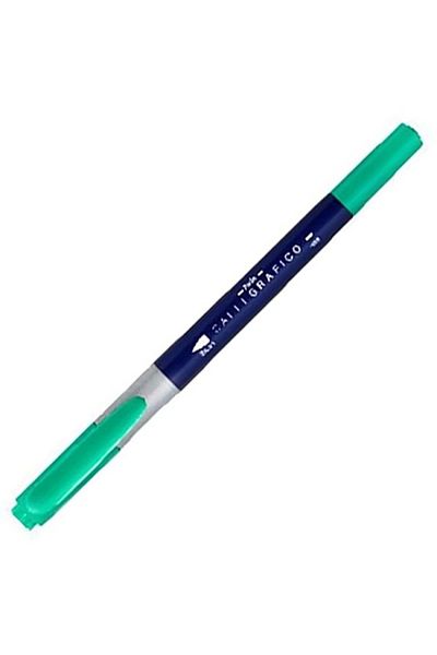 Dong-A Brush Tip Double Sided Calligraphy Pen Emerald Green No:5