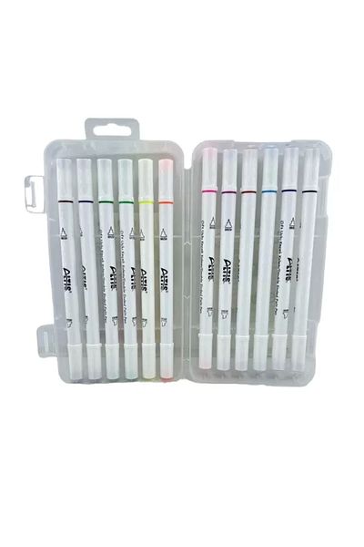 ALTIS Double Ended 12 Color Felt Tip Pen Set - 6462
