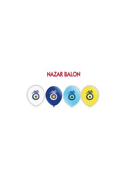 Vatan Dark Blue Balloon Evil Eye Bead - 100 Pieces Vt912