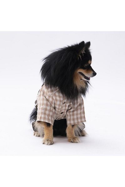 Pawstar Coffee Plaid Gardener Jumpsuit Cat Dog Jumpsuit Cat Dog Outfit