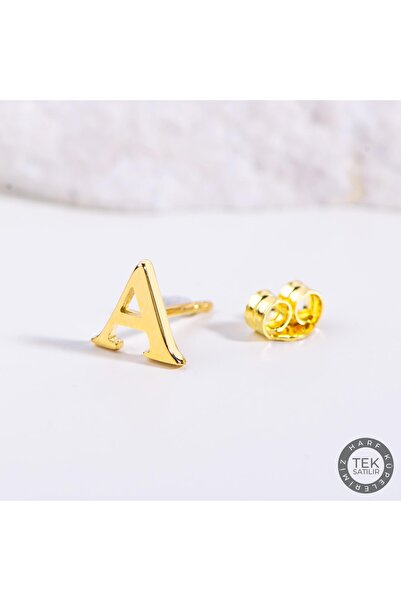 GOLDKUPE 14 Ayar Altın A Harf Küpe 0,45 gr