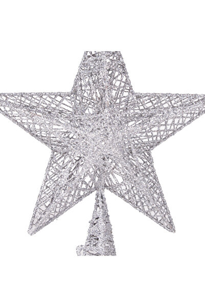 Herdekora Новорічна прикраса для ялинки, прикраса для верхівки ялинки, блискуча ламе, 21x23 см.