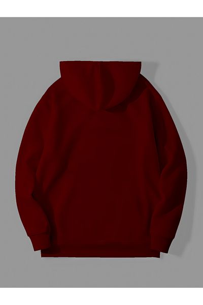 Harmandar Holy Cat Printed - Red Kangaroo Pocket and Hooded Sweatshirt
