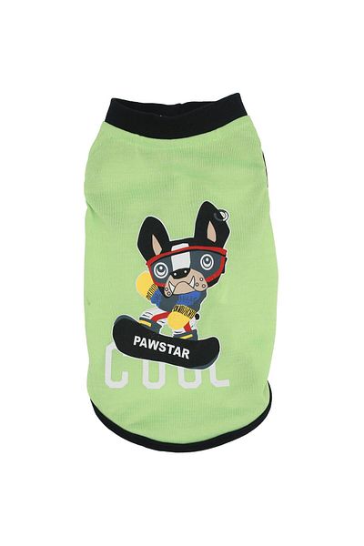 Pawstar Light Green Cool Big T-shirt Light Green Big Dog T-shirt Big Dog Outfit (15-45KG)