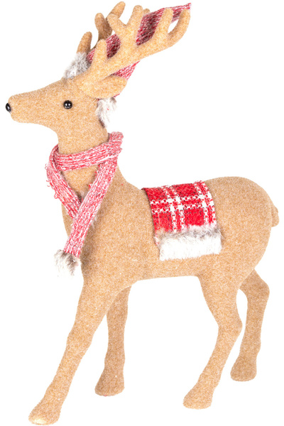 Herdekora Новогодишна украса Елен с коледна шапка Кафяв 33x45 cm