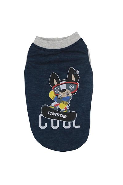 Pawstar Navy Blue Cool Navy Blue Cool Cat Dog T-Shirt Cat Dog Outfit