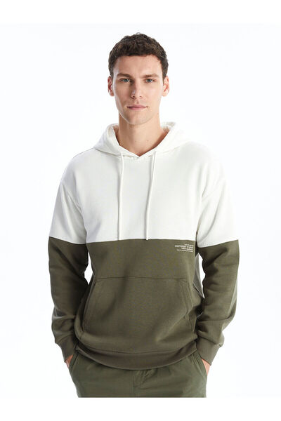 LC Waikiki Hanorac pentru bărbați, cu mânecă lungă, blocat de culoare