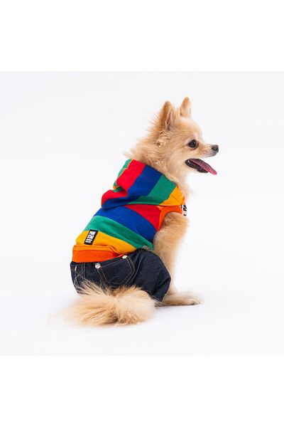 Pawstar Colored Lines Dog Jumpsuit Dog Outfit Cat Outfit