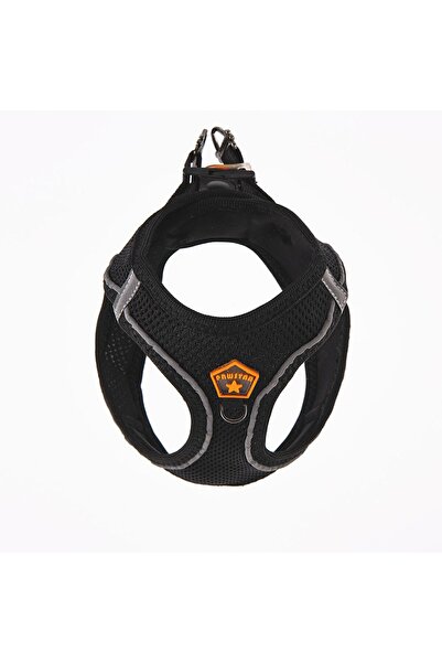 Pawstar Siyah Air-mesh Göğüs Tasması Kedi Köpek Göğüs Tasması