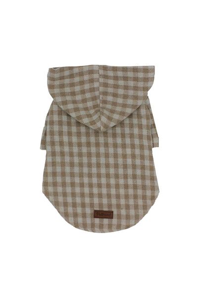 Pettrend Beige Plaid Lumberjack Shirt Cat Dog Shirt Cat Dog Outfit