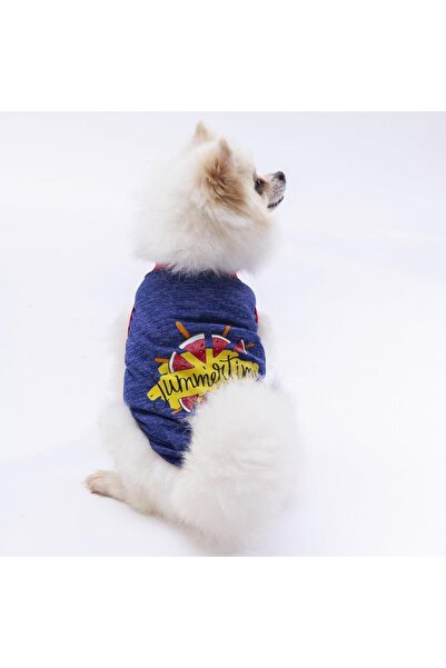 Pawstar Navy Blue Summer Time Cat Dog Sweatshirts - Cat Dog Outfit